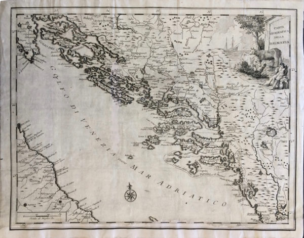 Carta Geografica della Dalmazia - Albrizzi Giambattista