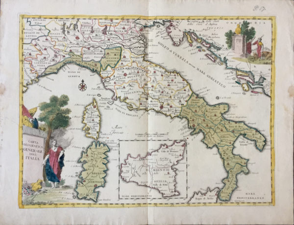 Carta Geografica Generale dell’Italia - Albrizzi Giambattista