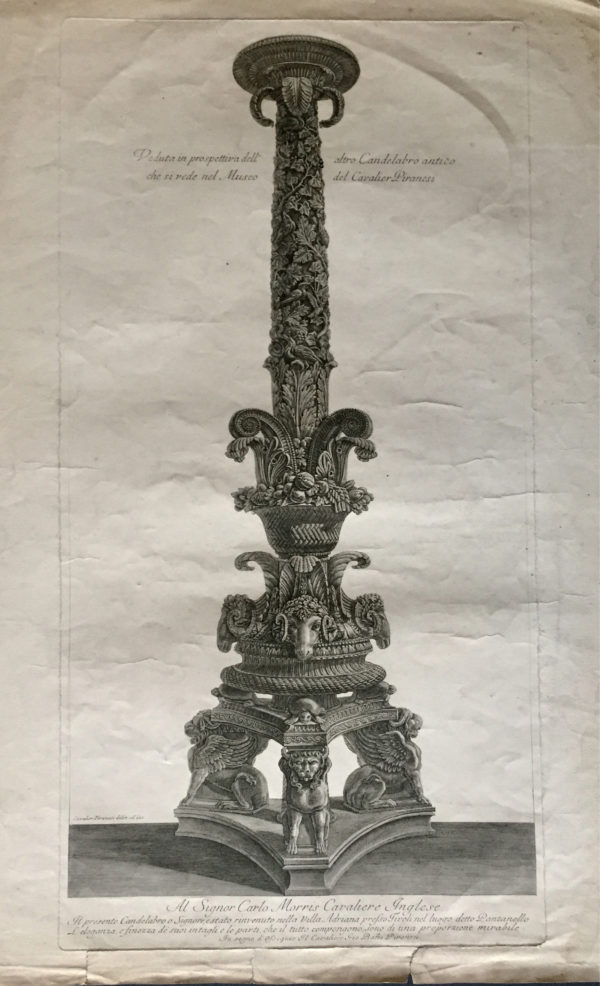 Veduta in prospettiva del candelabro di marmo - Piranesi Giambattista