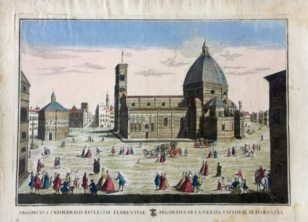 Prospectus Cathedralis Ecclesiae Florentiae. Prospetiva de la Iglesia Catedral de Florencia. - Remondini