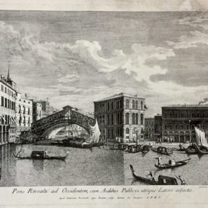 Pons Rivoalti ad Occidente, cum Aedibus Publicis utrique Lateri adjectis - Brustolon Giovan Battista da Antonio Canal (Canaletto)