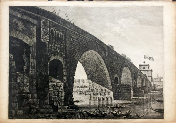 Veduta del Ponte Molle sul Tevere - Rossini Luigi
