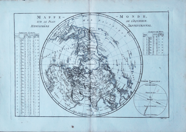 CGT066 9/15 Mappe – Monde sur le Plan de l’Equateur Hemisphère Septentrional